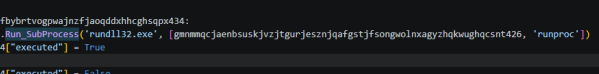 Additional scheduled task invoking rundll32.exe through the malware